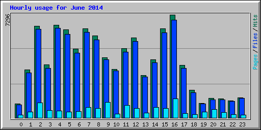 Hourly usage for June 2014